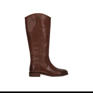 Frye Womens Brown Leather Melissa Button 2 Tall Distressed Riding Boho Boot 7.5
